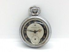 Vintage 1960s Ingersoll Triumph Fob Pocket Watch - working - missing second hand