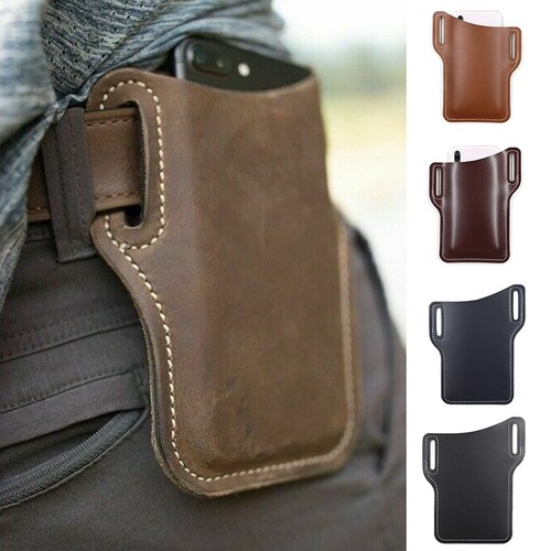 Leather phone holster - leather,