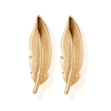 Chlobo Gold Feather Cuff Earrings