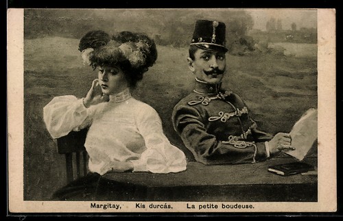 Postcard austrian hussar - austrian, in
