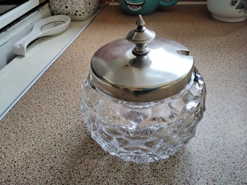 Vintage glass silver - glass,
