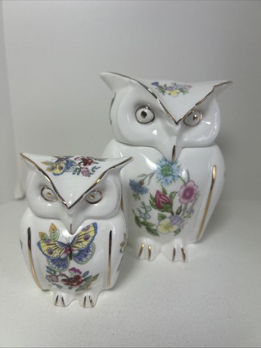 Aynsley owl trinket box - box, x2