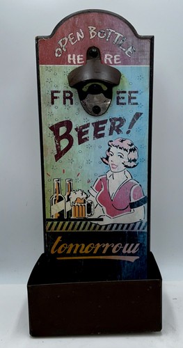 Wall mounted bottle opener - bottle,