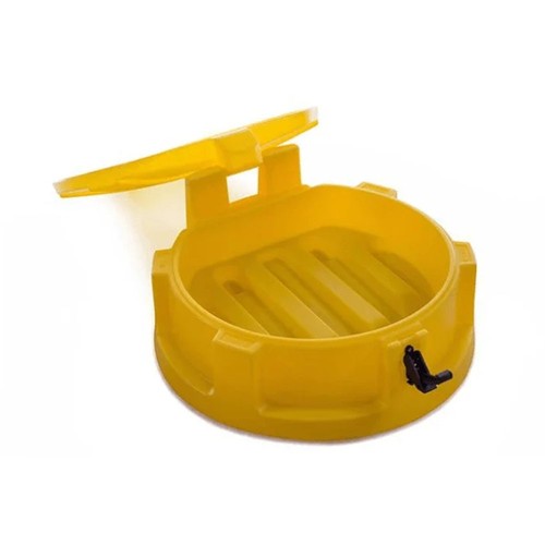 Drum funnel and hinged - lid, for