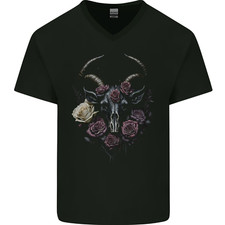 A Goat Skull With Roses Gothic