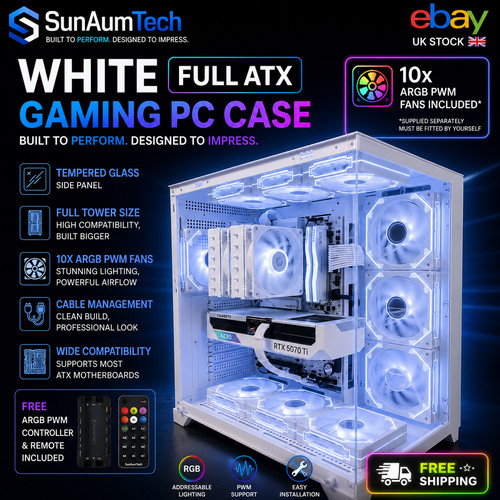White full atx - atx, gaming