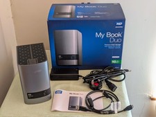 WD My Book Duo 16TB External RAID Hard Drive Used