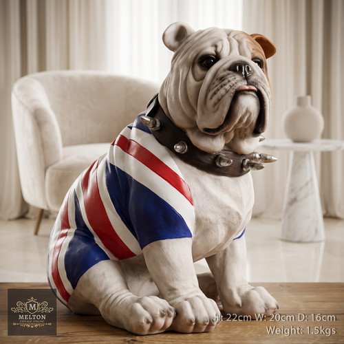 Bulldog dog sculpture - bulldog,