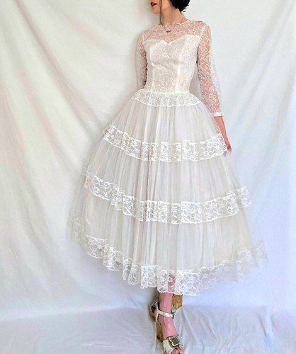 1950s tea length wedding - tea,