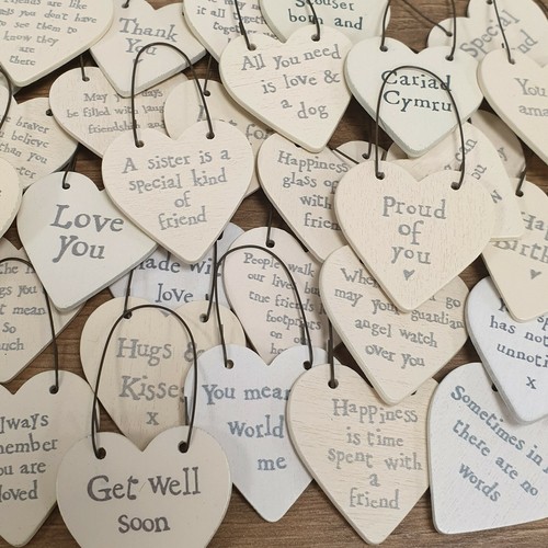 Small wooden heart message - heart,