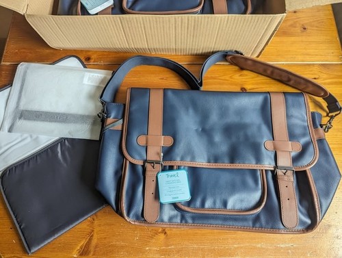 Navy baby changing satchel - navy, bag