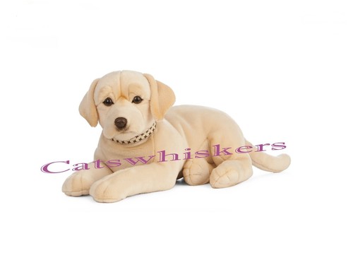 Lying golden labrador plush - golden,