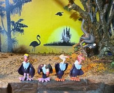 Jungle Book Vultures Disney Lot 4 PVC Figures Miniature Rare Toys Plastic Monkey