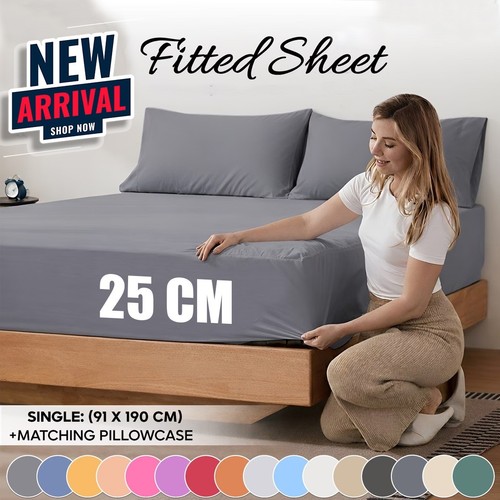 Extra deep fitted sheet - fitted, 25cm