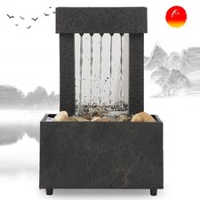 USB LED Indoor Water Fountain Lighted Waterfall Tabletop Fountain With
