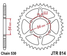 Rear sprocket 814 - rear, suzuki