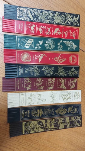 Vintage leather bookmarks - 9,