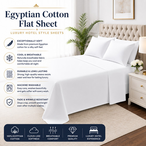 Luxury flat sheets 100 - luxury, 100%
