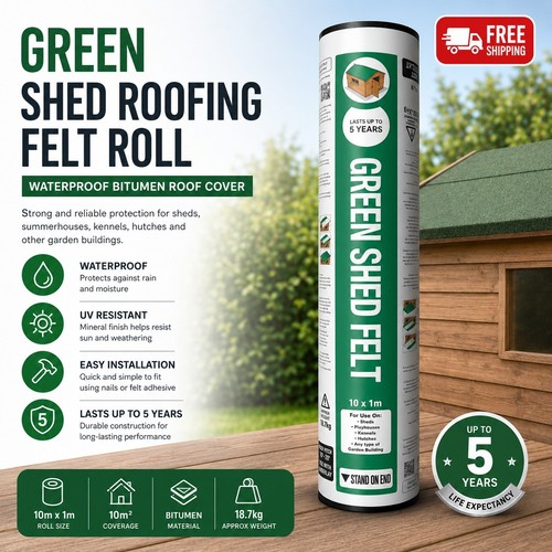 Green shed roofing felt - shed,