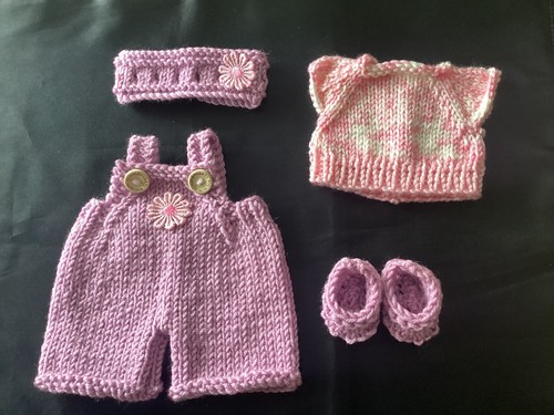 Hand knitted dolls - , clothes