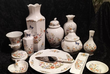 Vintage Aynsley Cottage Garden Butterfly pattern collection of 13 various pieces