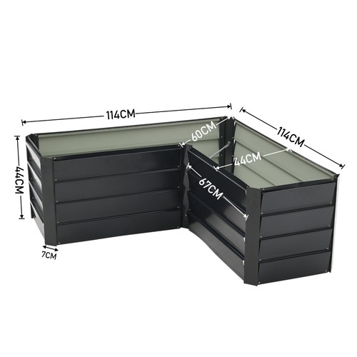 Metal raised vegetable planter - raised,