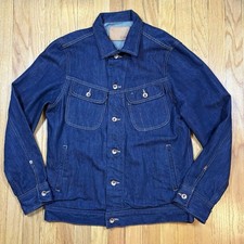 Taylor Stitch Size 38 Long Haul Trucker Jacket Dark Indigo Selvedge Denim Jean