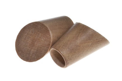 Natural wooden curtain pole - natural,
