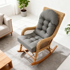 Waterproof Garden High Back Chair Cushion Outdoor Lounger Seat Pad Sun Resistant