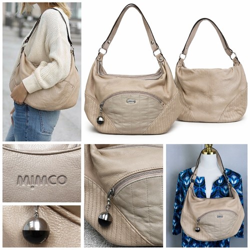 Mimco leather hobo - leather,