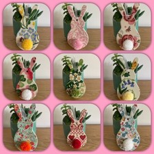 Ceramic decoupaged bunny