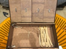 Antique / Vintage Steamer Trunk Case Chest Travelling Wardrobe 