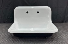 Vintage 30" High Back kitchen or Bathroom Cast Iron Sanitary Sink Wall Mount