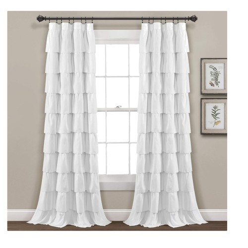 Ruffle window curtain single - ruffle,