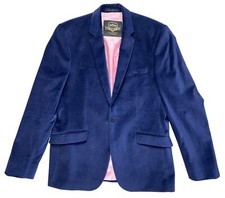 Moods of Norway Blue Velvet Blazer 10th Anniversary Size 54 Chest 44 in 