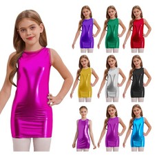 UK Girls Disco Costume Kids Stage Performance Hip-Hop Dance Competitions Sequin