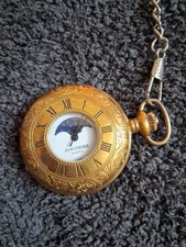 Jean Pierre Half Hunter Gold Plated Pocket Watch G300P With Moon phase Feature