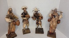 Vintage 80's Mexican Folk Art Style Paper Mache Figures Lot Roy Wilson Studios 