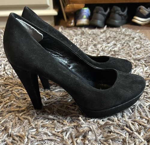 Size black suede high heel - size,
