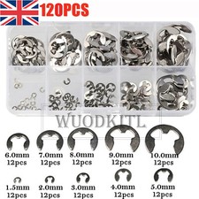 120 E Clips C CIRCLIPS Stainless Steel Kit Retaining Ring Assorted 1.5mm to 10mm