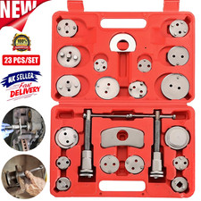 23Piece UNIVERSAL HEAVY DUTY BRAKE CALIPER PISTON REWIND WIND BACK TOOL KIT UK