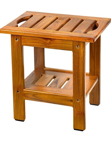 Teak shower bench - teak,