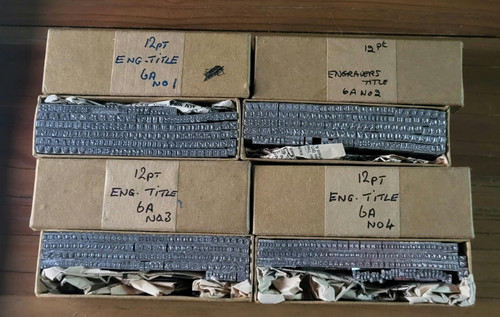 Vintage letterpress metal - metal, type