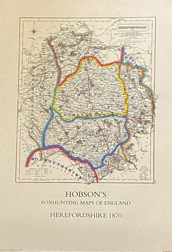 Herefordshire foxhunting map - foxhunting,