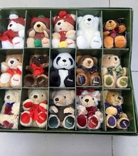 RARE LIMITED EDITION SET OF 15 HARRODS SMALL CHRISTMAS BEARS 1986-2000 BOXED
