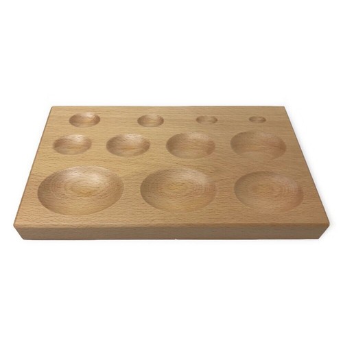 Wooden oval dapping block - oval,