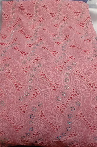 Luxury pink beaded guipure - pink,