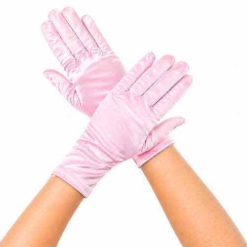 Ladies baby pink short satin - ladies,
