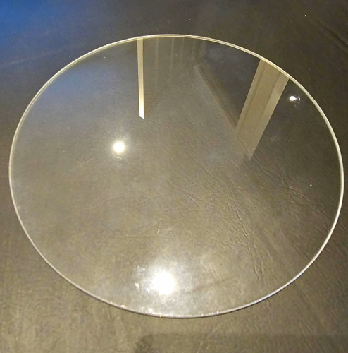 Clear round clock glass face - clock,