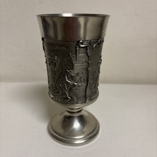 vintage German pewter goblet by Grenningloh, crafted from 95% Zinn (pewter) 